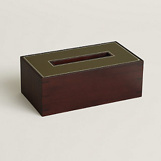 【美品】HERMÈS エルメス ティッシュケース ダークブラウン レザー ティッシュケース 《プレイヤード》 レクタンギュラー GM | Hermès